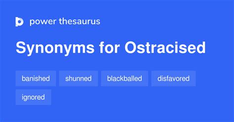 ostracized thesaurus|Thesaurus results for OSTRACIZE .